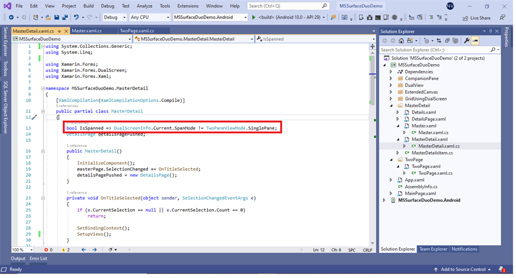 Check app is spanned or not